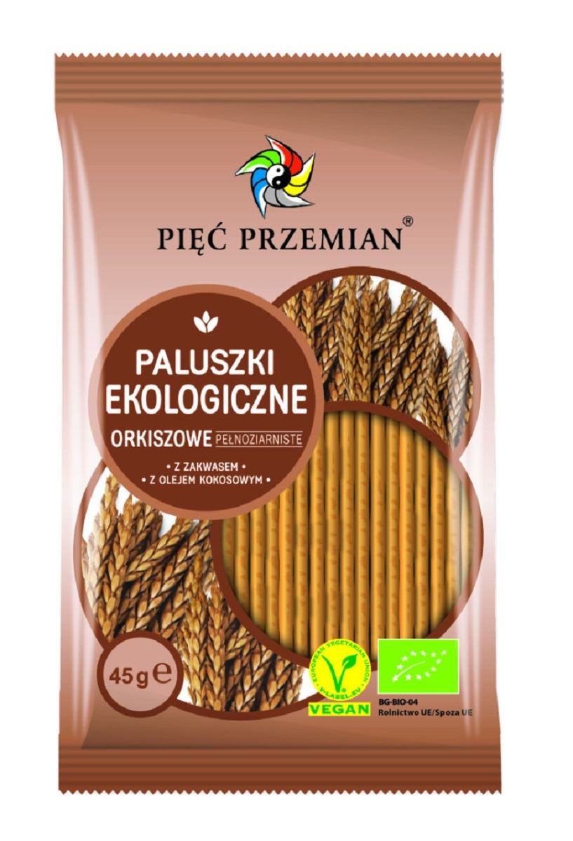 PALUSZKI ORKISZOWE PEŁNOZIARNISTE BIO 45 g - PIĘĆ PRZEMIAN - obrazek 2