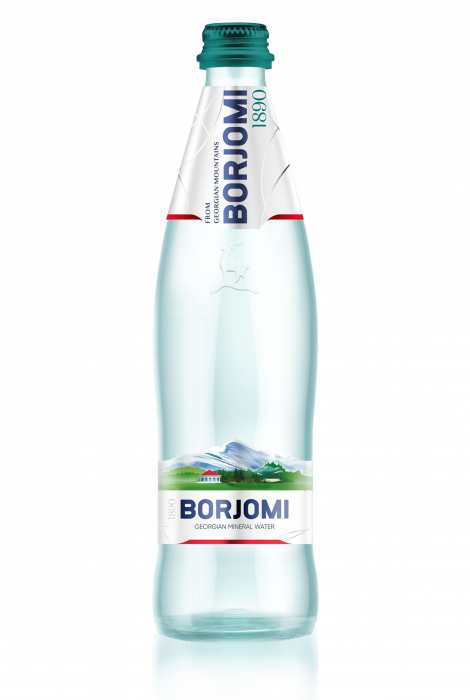 NATURALNA WODA MINERALNA GAZOWANA 500 ml (SZKŁO) - BORJOMI