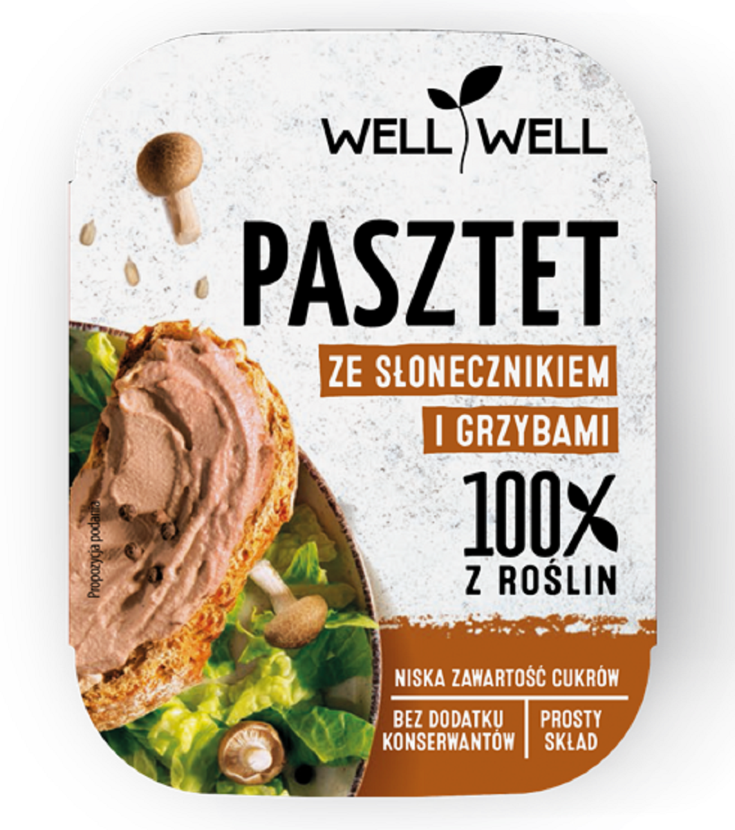 PASZTET SŁONECZNIKOWY Z GRZYBAMI 115 g - WELL WELL