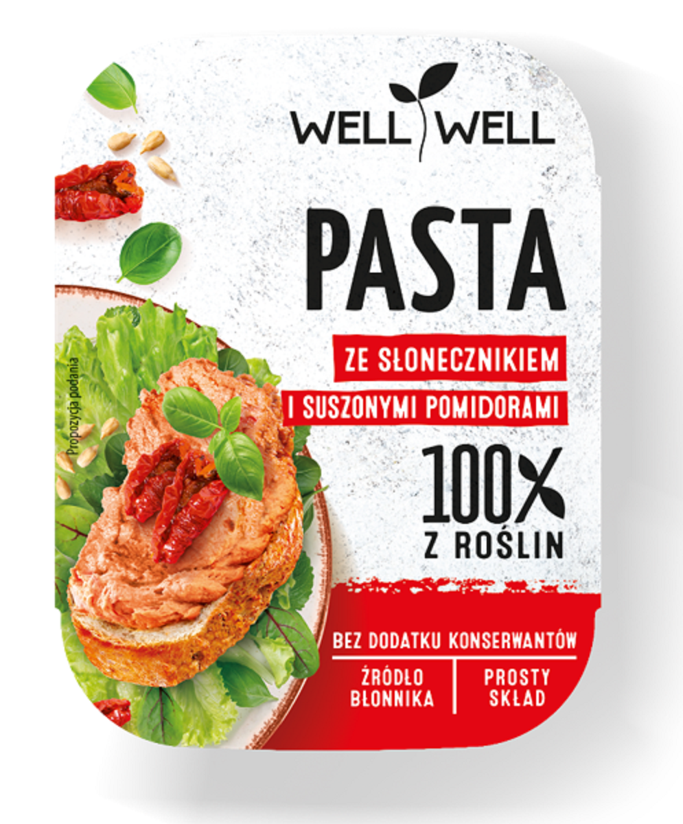 PASTA ZE SŁONECZNIKIEM I POMIDORAMI 125 g - WELL WELL