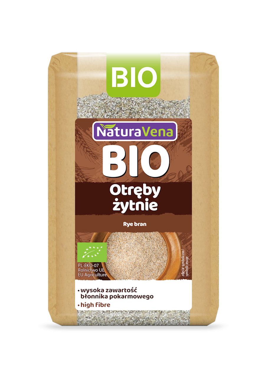 OTRĘBY ŻYTNIE BIO 500 g - NATURAVENA