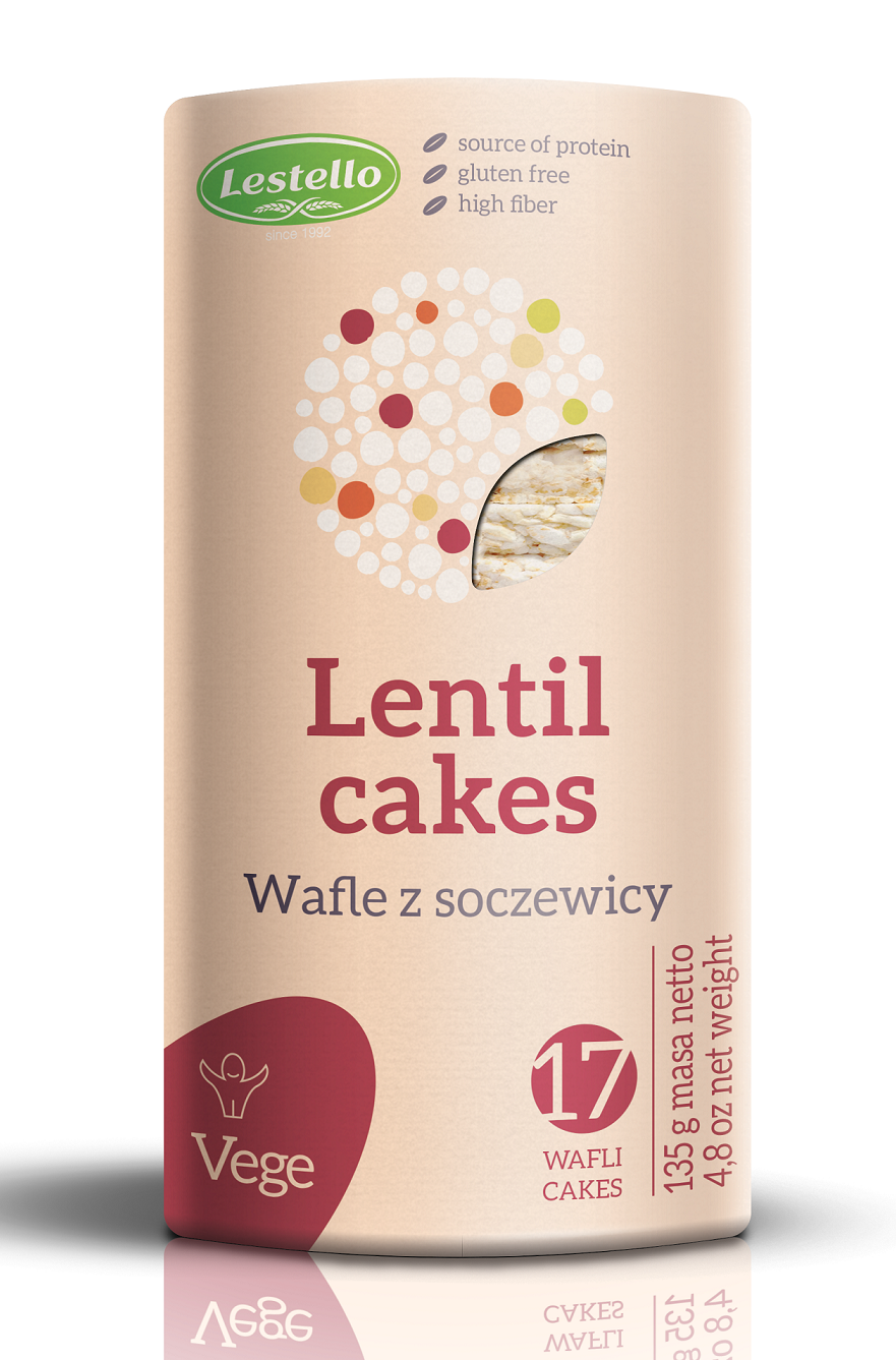WAFLE Z SOCZEWICY BEZGLUTENOWE 135 g - LESTELLO