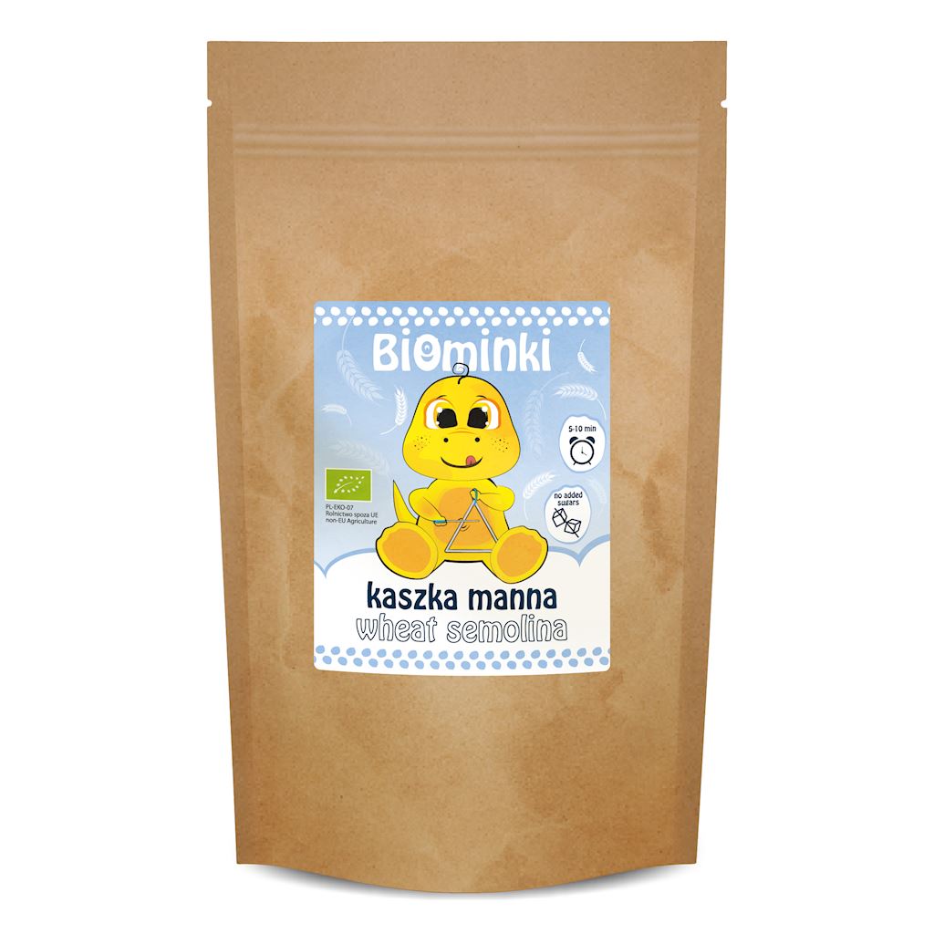 KASZKA MANNA BEZ DODATKU CUKRÓW BIO 500 g - BIOMINKI