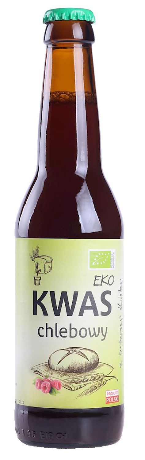 KWAS CHLEBOWY Z SOKIEM MALINOWYM BEZGLUTENOWY BIO 330 ml - EKO NATURA