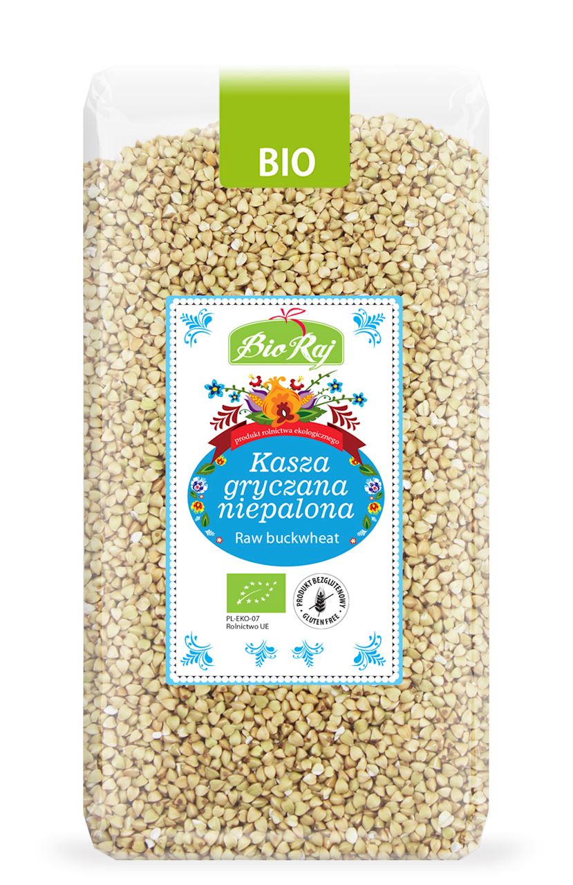 KASZA GRYCZANA NIEPALONA BEZGLUTENOWA BIO (POLSKA) 500 g - BIO RAJ