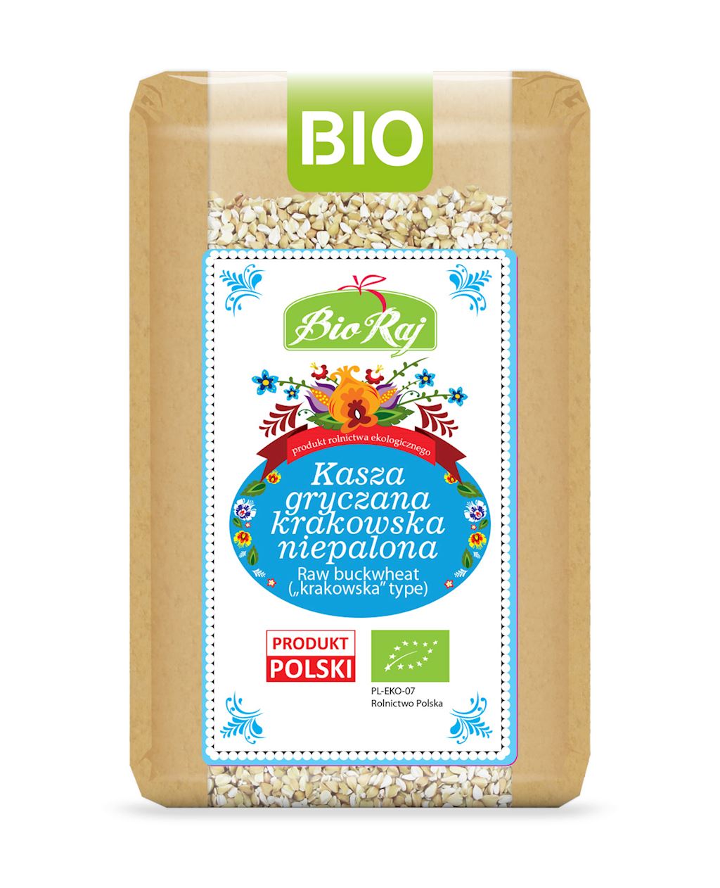 KASZA GRYCZANA KRAKOWSKA NIEPALONA BIO (POLSKA) 500 g - BIO RAJ